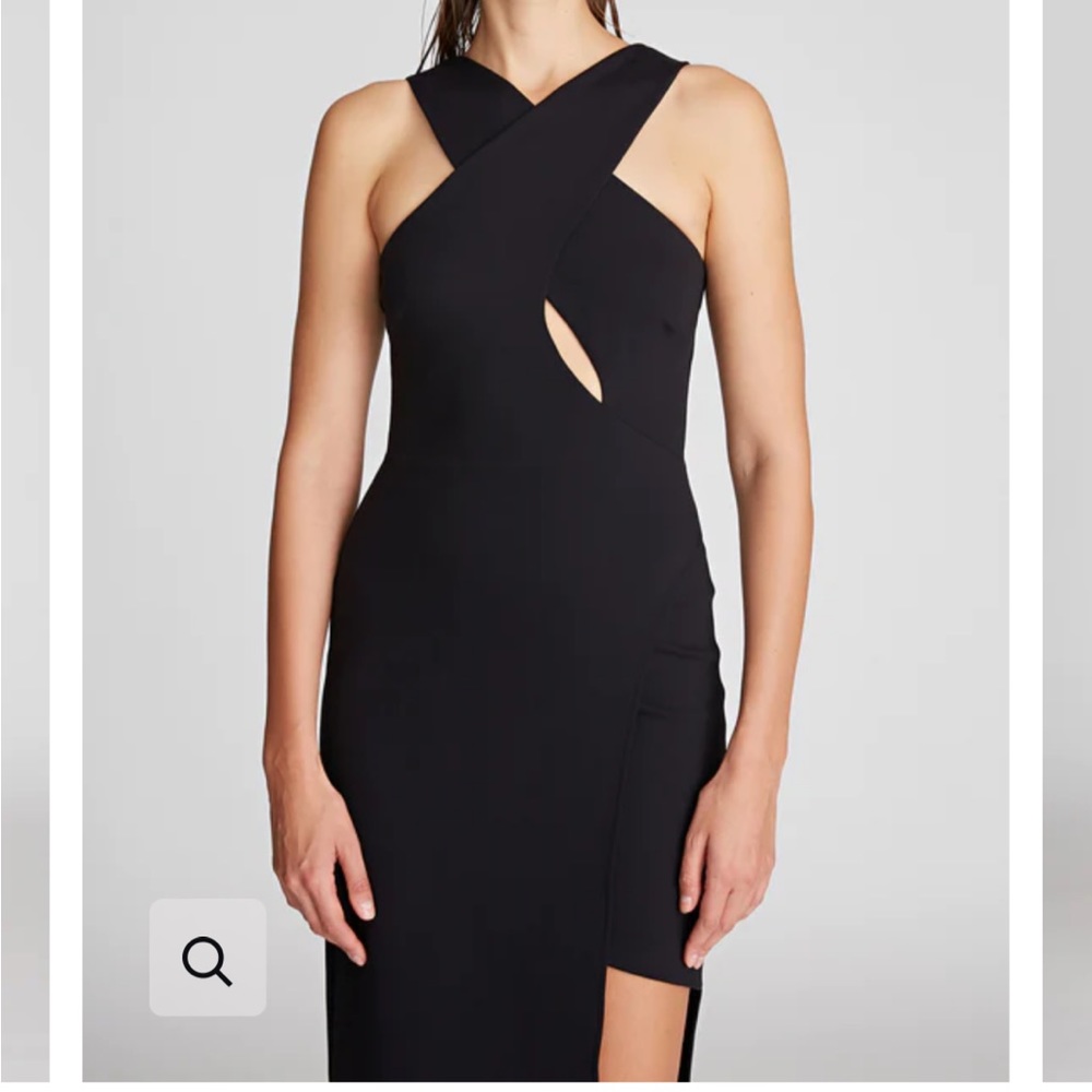 KORA DRESS IN LT WT SCUBA, black, SZ 12
